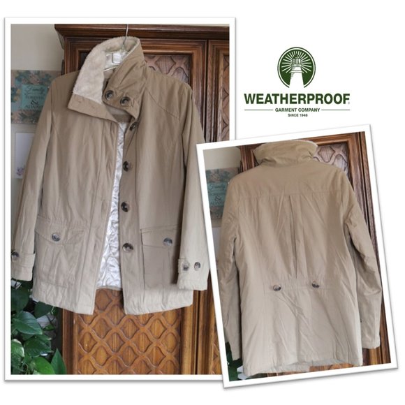 Weatherproof Khaki Button-down Utility Jacket Anorak - Picture 1 of 16